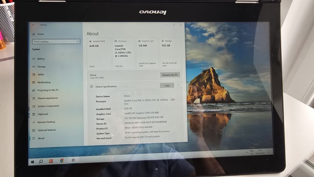 Leptop Lenovo Yoga 500 1T Touch screen ecran