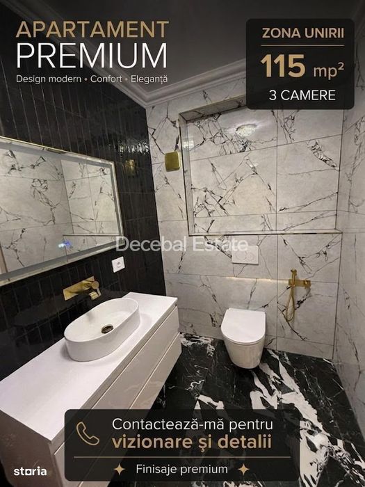 Apartament premium cu 3 camere | 115 mp | Zona Unirii