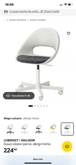 2 buc scaune rotative Ikea