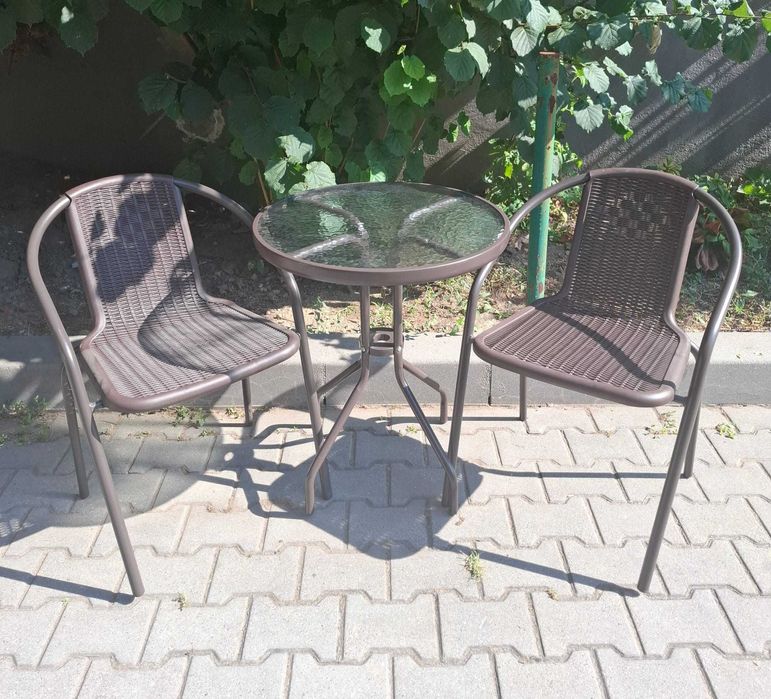 Set Mobilier Masa+2 Scaune Terasa/Gradina Maro JGX-600H