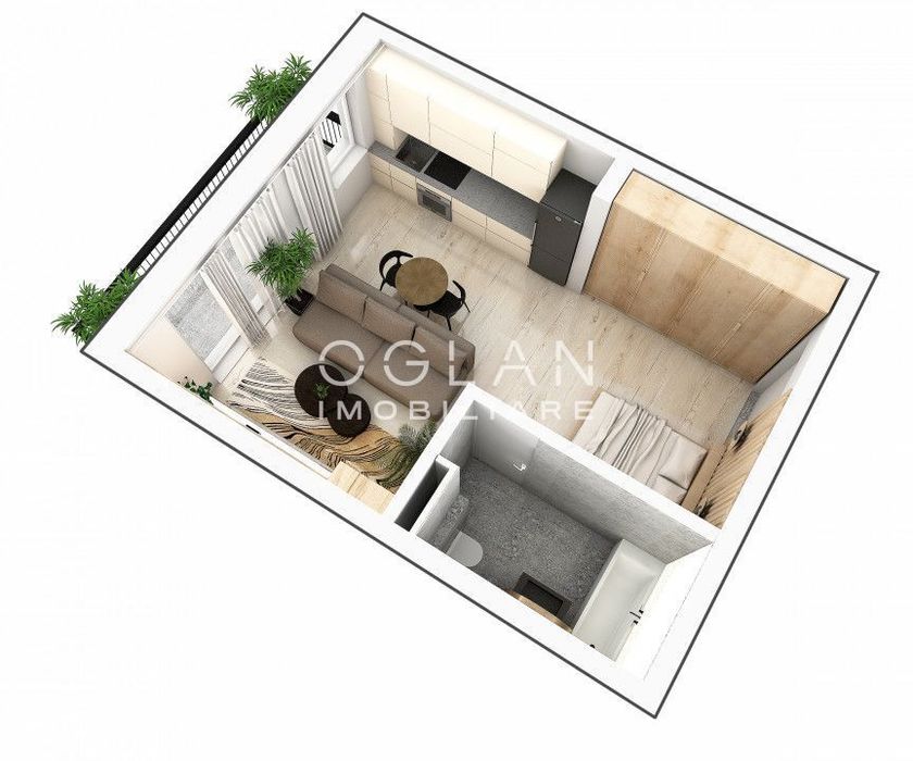 Garsoniera tip Studio finisata la cheie, bloc cu lift, Calea Surii Mi — fotografia 3