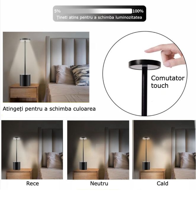 Lampa de masa LED reincarcabila