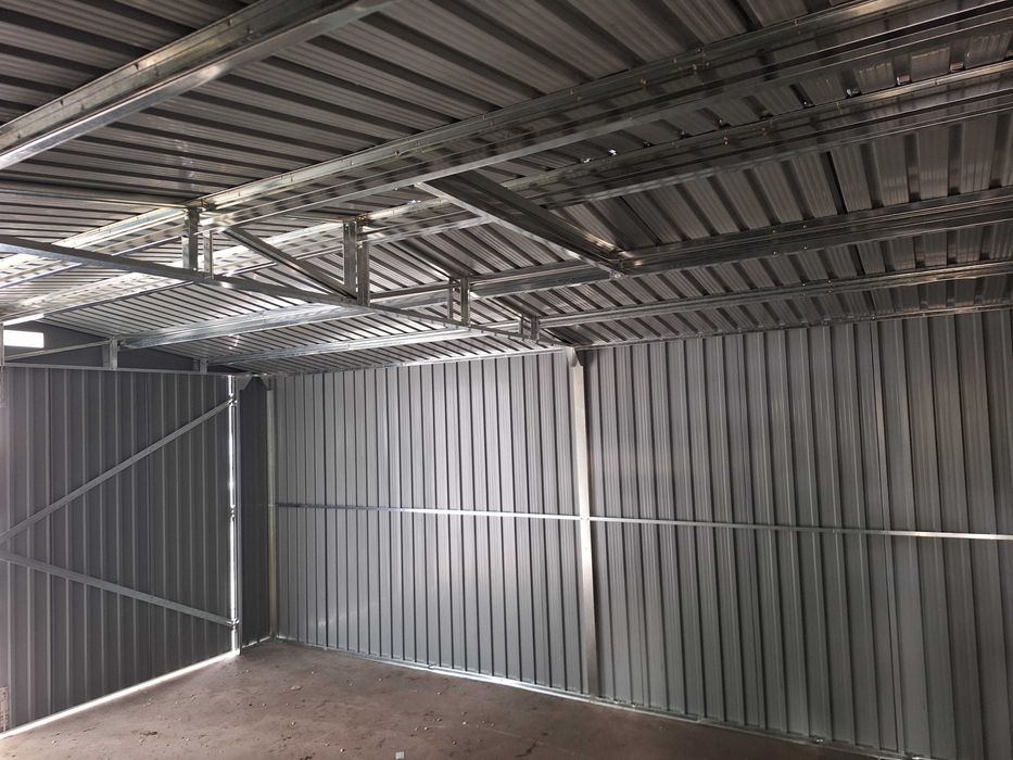 Метален гараж за автомобил Kingston цвят Антрацит 5.4х3.8х2.3м 19.6квм