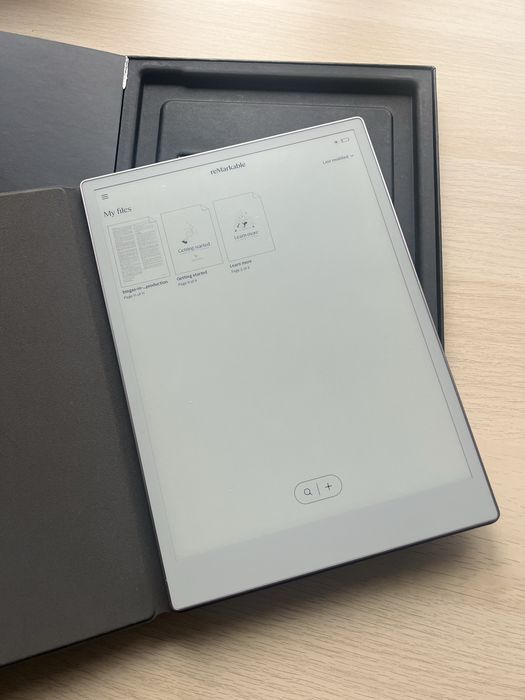 ReMarkable Paper Pro + ReMarkable Marker Plus + case