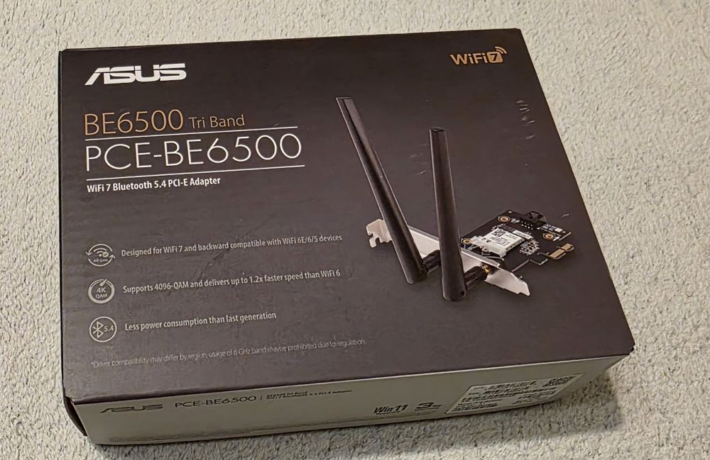 Placa retea Wi-Fi 7 Asus PCE-BE6500