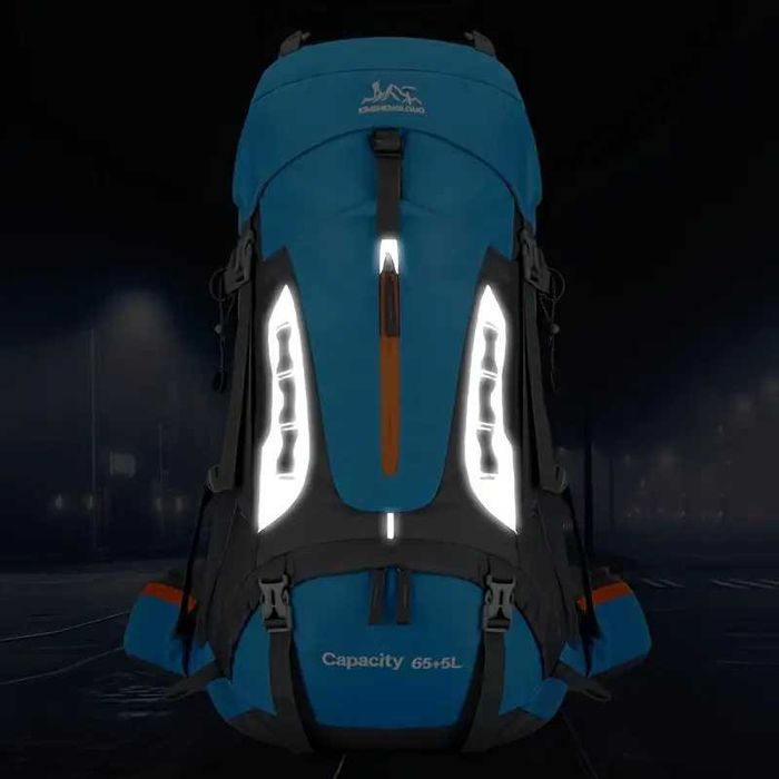 Професионална олекотена туристическа раница, непромокаема, 65+5 L