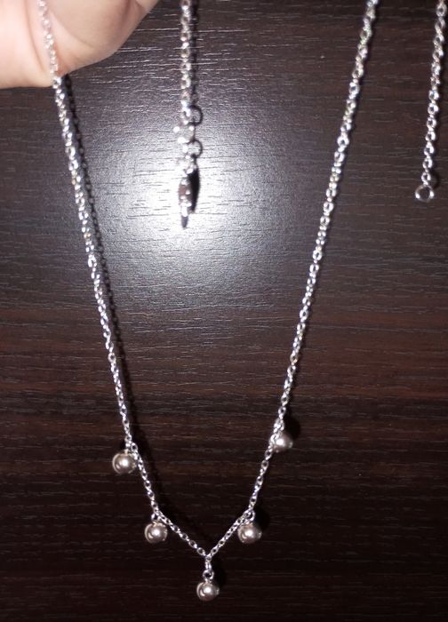 Set cercei și colier argint 925 cu biluțe