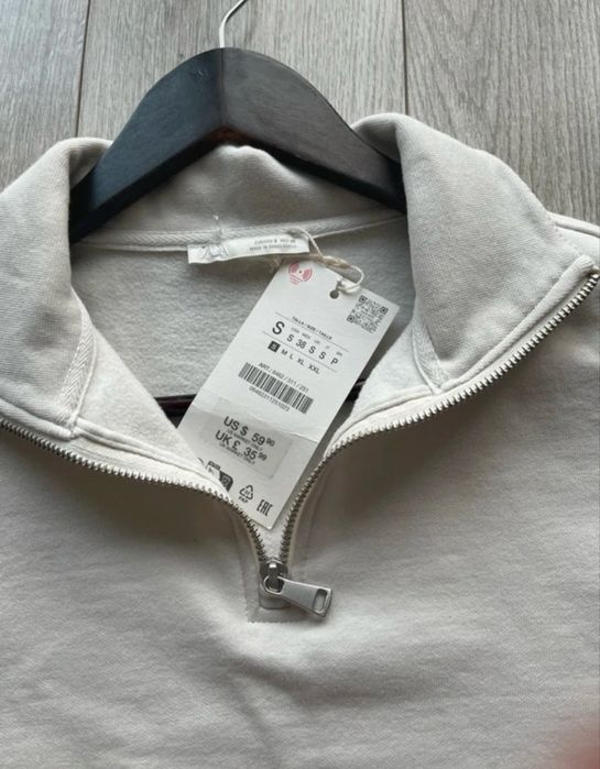 quarter zip alb zara