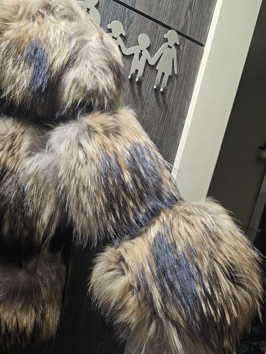 Дамско палто естествен косъм