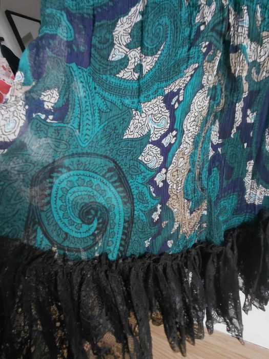 Rochie din matase multicolora