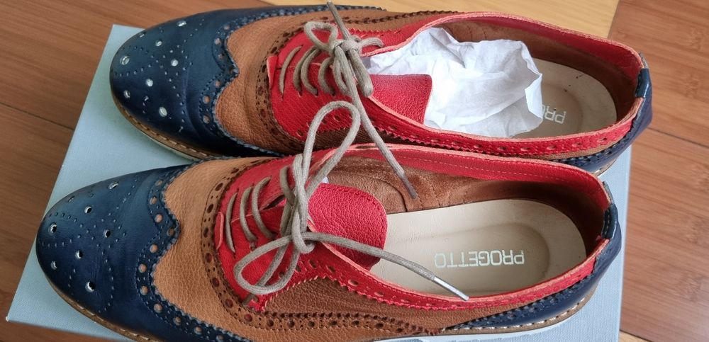 Pantofi Oxford 38, piele