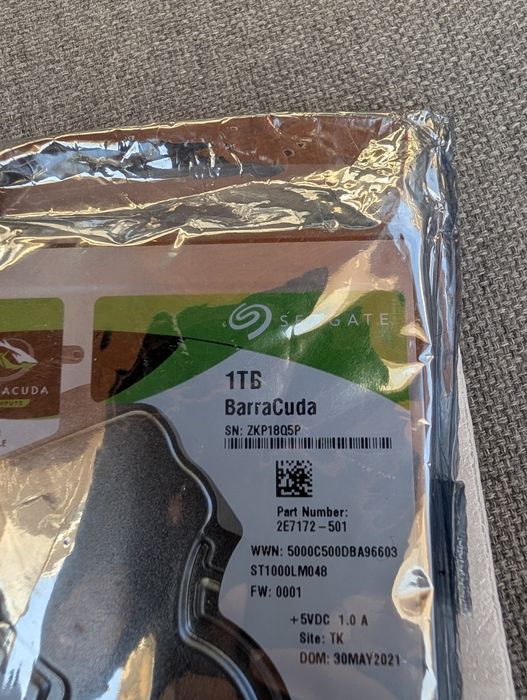 SIGILAT - Hard Disk HDD Seagate BarraCuda 1TB 2.5" - ST1000LM048 - Laptop/Console