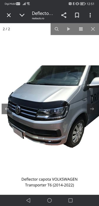 Deflector capota wv t6 2014