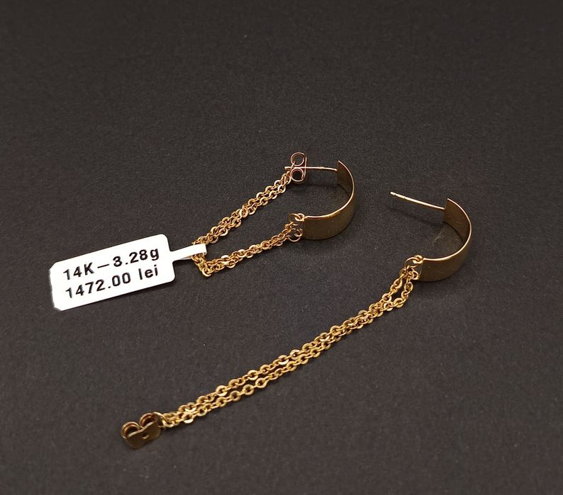 Cercei Aur 14 K.   3,28 gr
