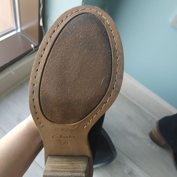 Сапоги замша, черные размер 36-37