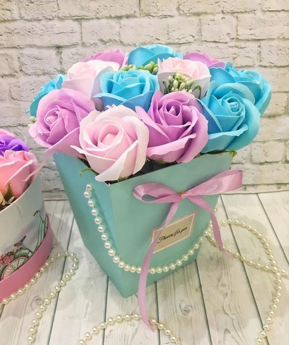 Букеты из мыльных роз