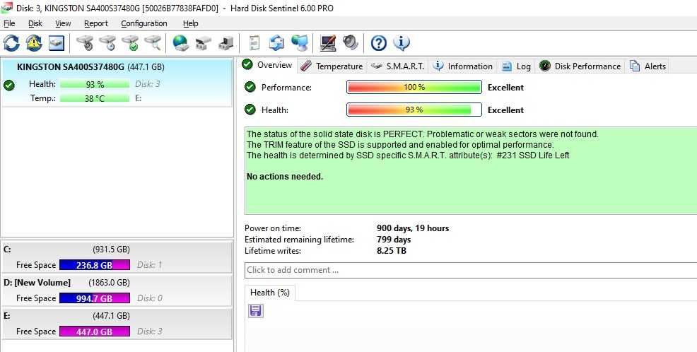Solid-State Drive (SSD) KINGSTON A40 480GB SATA3, 2.5" SA400S37/480G00