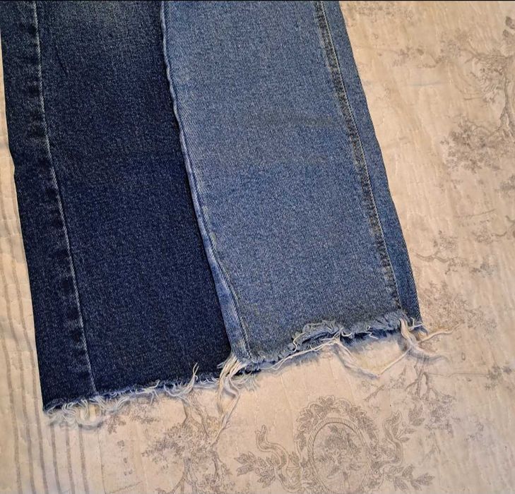 2x Blugi Denim Pimki talie inalta