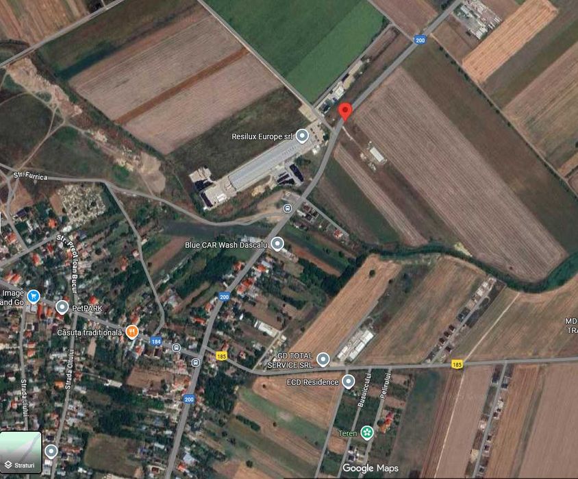 Teren intravilan 2000 mp  Dascălu (Ilfov), deschidere27 metri la DJ200