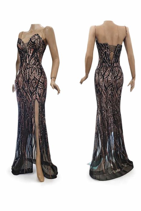 Бална рокля с пайети – XS/S, носена само няколко часа