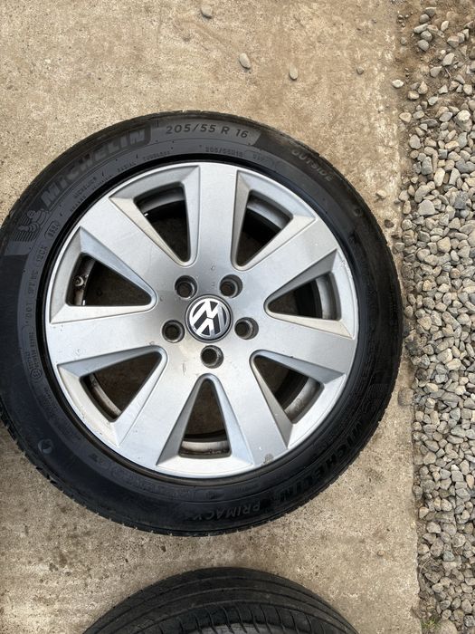 Jante 5x112 R16 cu anvelope de vara Michelin  205/55 R16