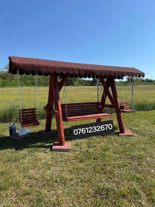 Mobilier rustic pentru gradina din lemn masiv