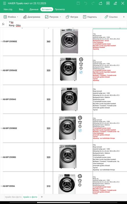 Стиральная машина Haier 12 кг