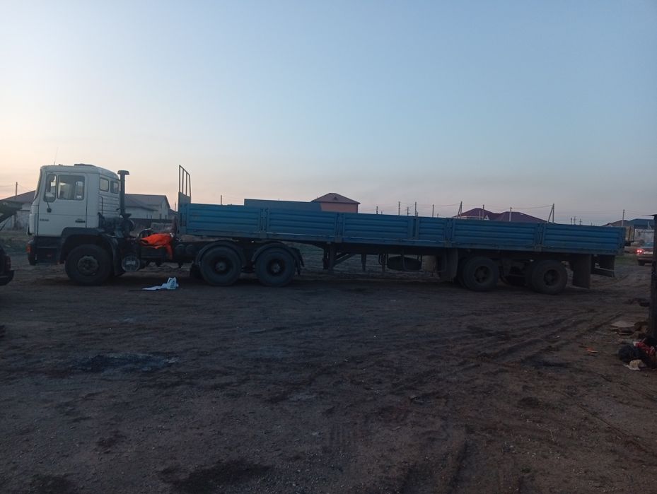 Тягач.Ман с прицепом.