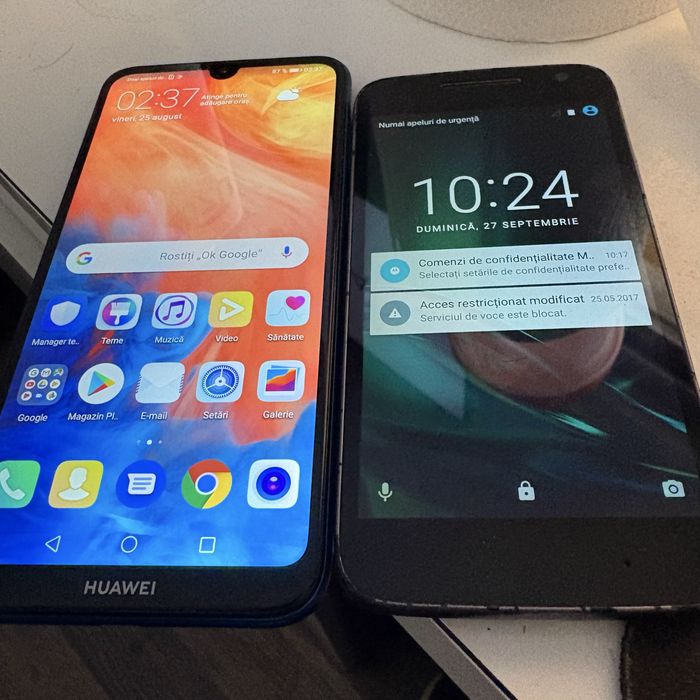 Huawei Y17 2019 si Motorola G play
