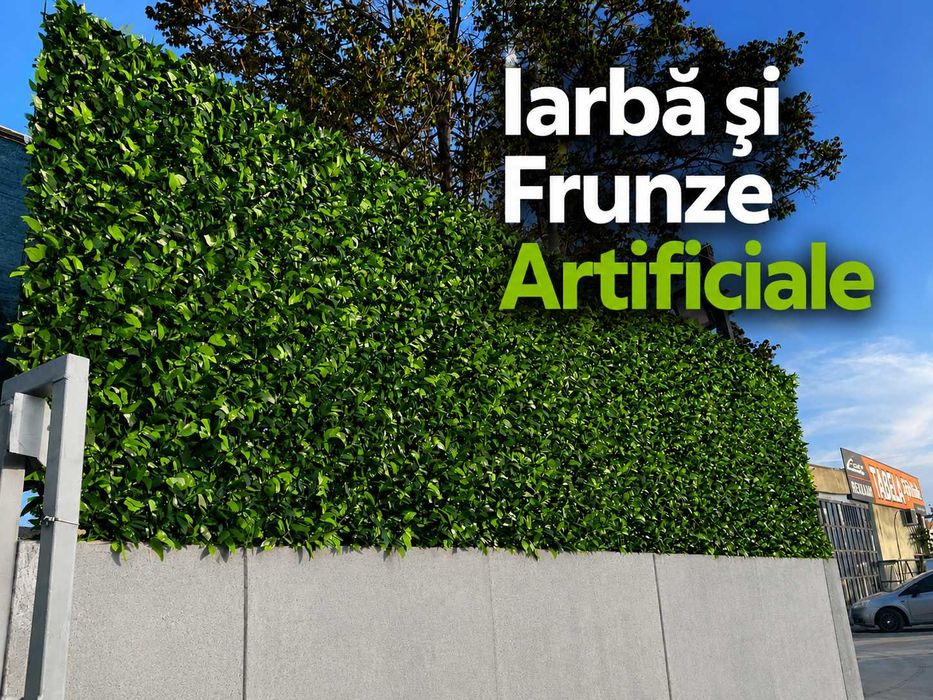 Gard Viu Artificial Premium | Rulou Iarbă și Frunze | Rulou doar Iarbă| Diverse Mărimi