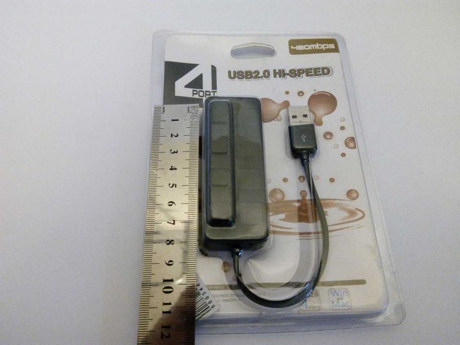 USB-хаб  4 порта USB 2.0 с выключателем