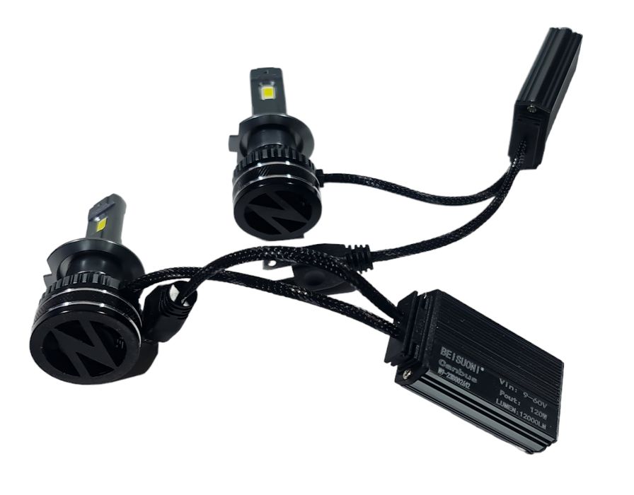Лед крушки N9 за фарове Н7 ВИСОК клас CANBUS,Мощни /120W