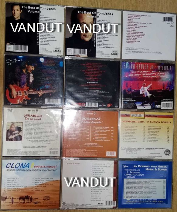 CD-uri cu muzica, originale, diverse genuri, stare foarte buna