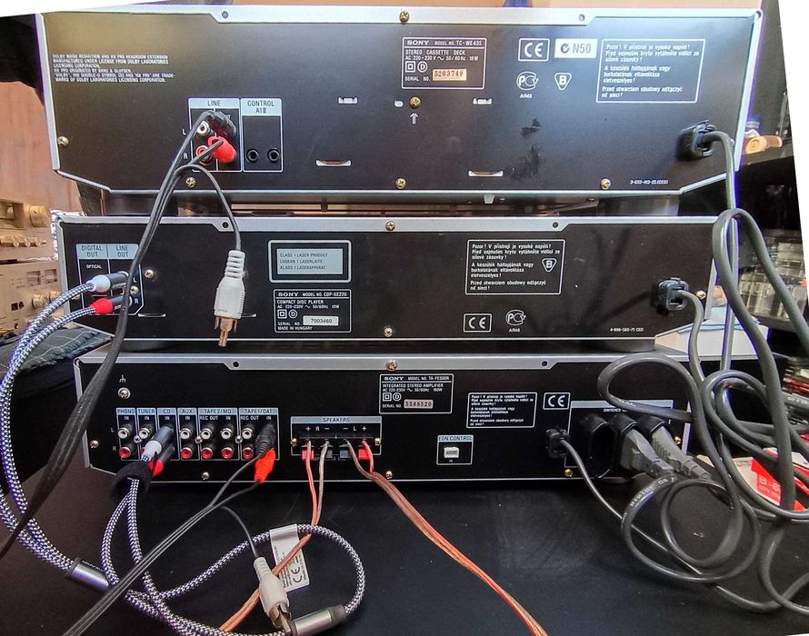 Sony дек, усилвател и cd.