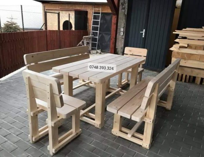 Mobilier  rustic  mese scaune  băncuțe  lemn  rustic