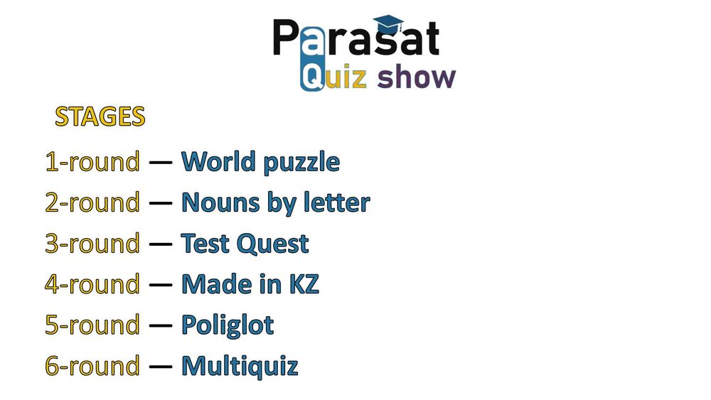 Готовый интеллектуальный квиз «PARASAT Quiz Show» (PowerPoint)