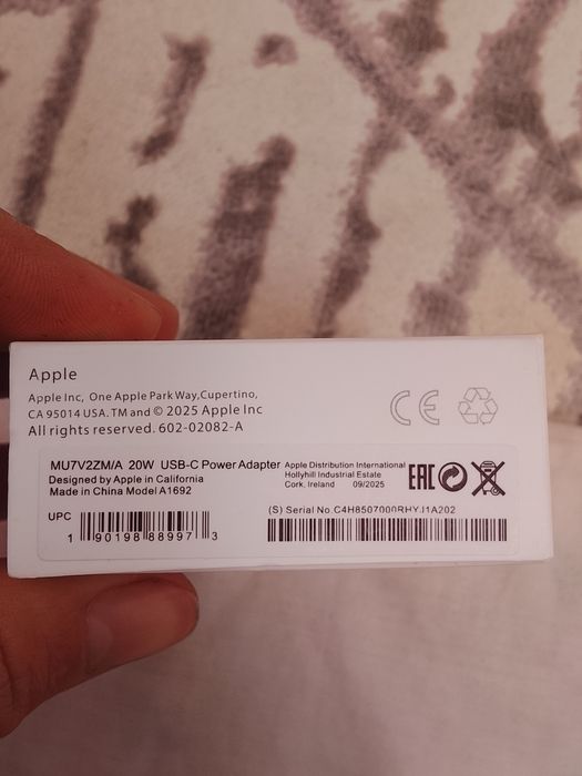 Адаптер и кабель iPhone(оригинал)