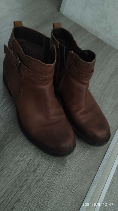 Модные кожаные сапожки