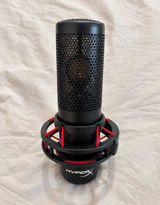 Microfon HyperX ProCast XLR de studio, condenser, cu shock mount anti-vibrații, negru