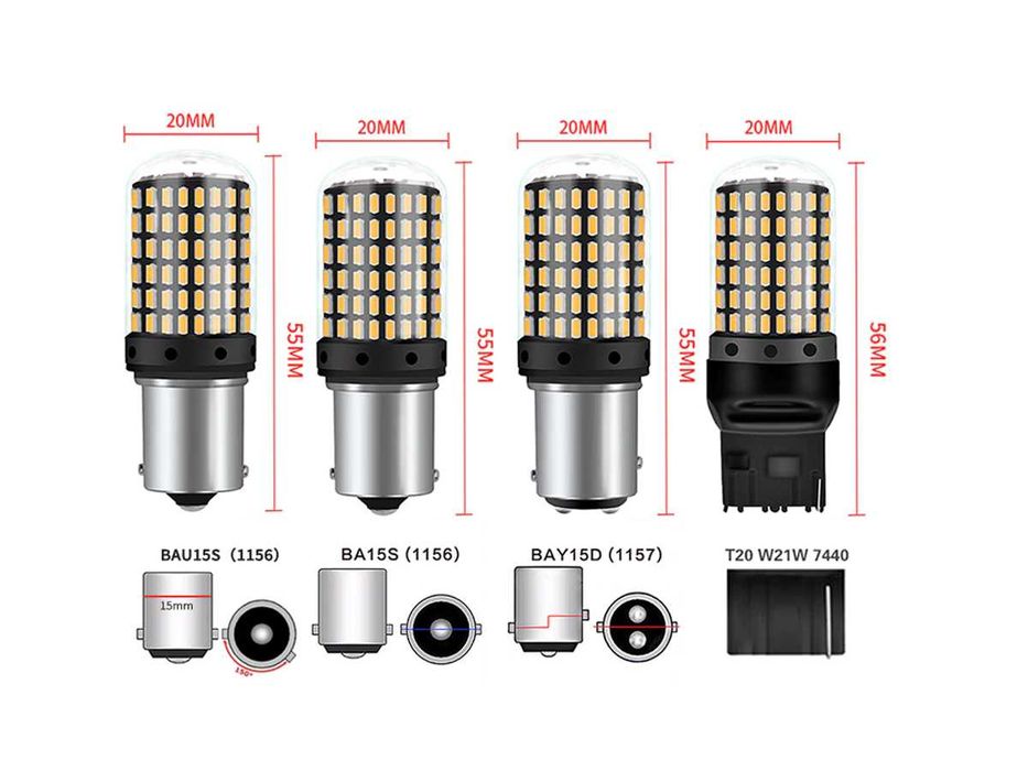 Becuri LED cu lumină naturală 144 buc. cu CANBUS