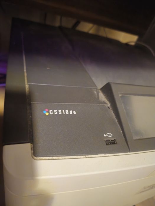 Лазерен Цветен Принтер Lexmark CS510de + Всички тонери