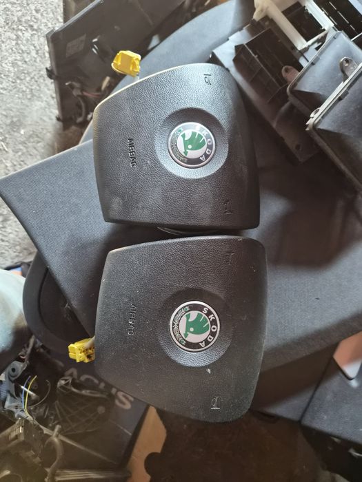 Volan piele, airbag skoda octavia,  fabia 2