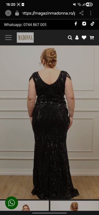 Rochie eleganta paiete eveniment nunta soacra marime 46
