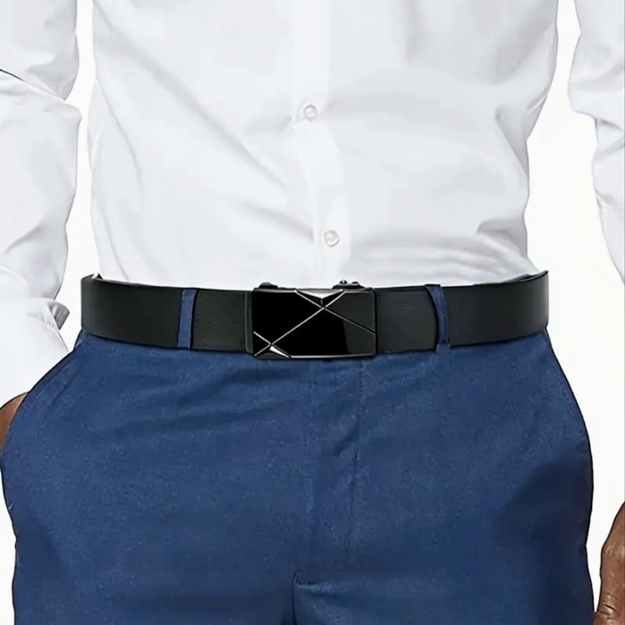 Мъжки комплект от 3 броя Елегантно/официални кожени колани -9%Промоция