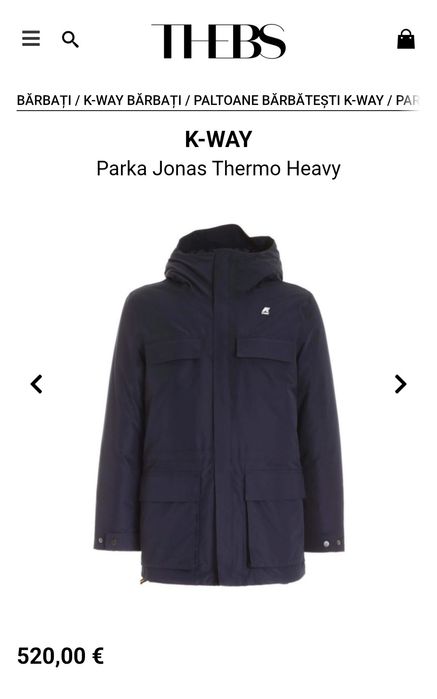 Geaca Parka  de iarna barbati K-Way Jonas Thermo L