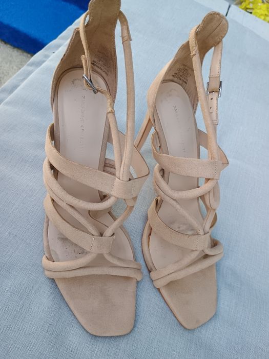 Sandale Zara piele intoarsa