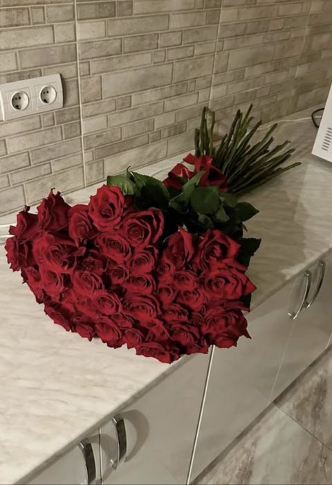 метровый 25шт роза
