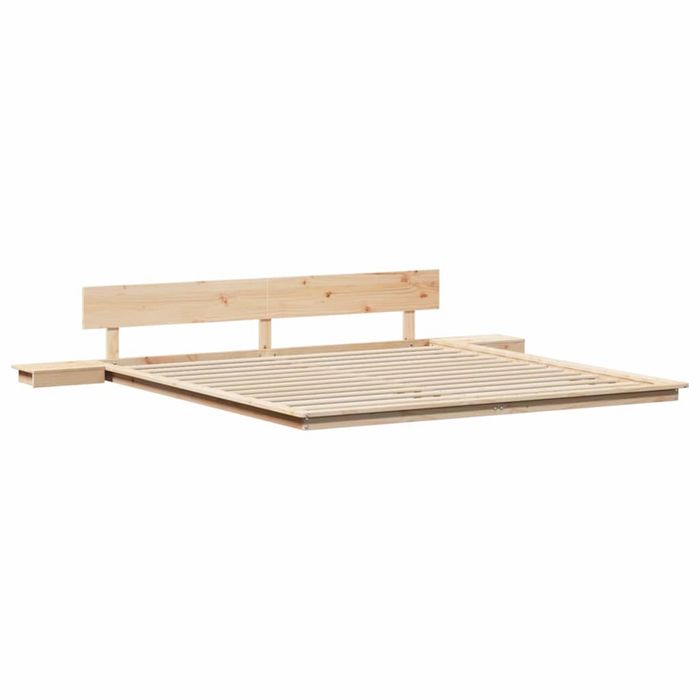Cadru pat lemn 180x200 + 2 noptiere. NOU