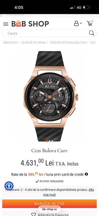 Ceas bulova curv