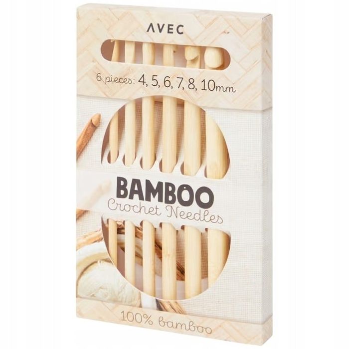 Комплект бамбукови куки за плетене на една кука 6 части